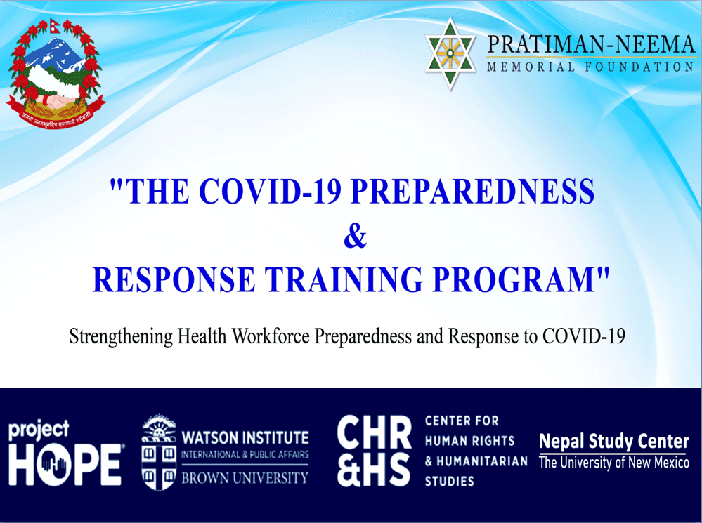 Virtual Training on”Strengthening Health Workforce Preparedness and Response to COVID-19”
