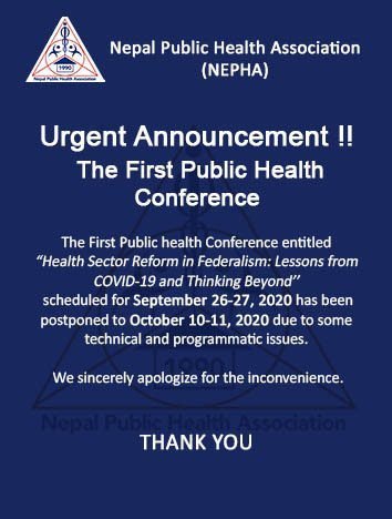 The First Public Health Conference entitled ''Health Sector Reform in Federalism: Lessons from COVID-19 and Thinking Beyond''