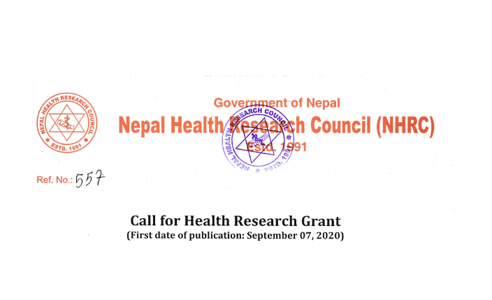 Call for Health Research Grant Nepal Health Research Council