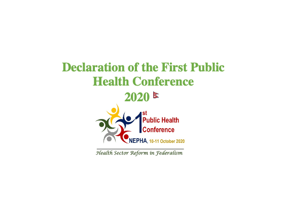 Declaration of the First Public Health Conference 2020 ??