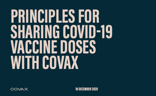 Principles for sharing COVID-19 Vaccine doses with COVAX