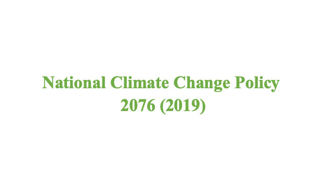 National Climate Change Policy, 2076 (2019)