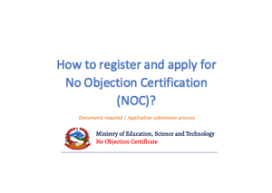 Document Required & Application Process for No Objection Certification