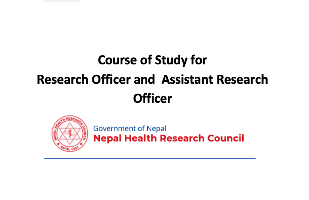 Course of Study for Research Officer and Assistant Research Officer