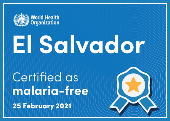 El Salvador certified as malaria-free by WHO