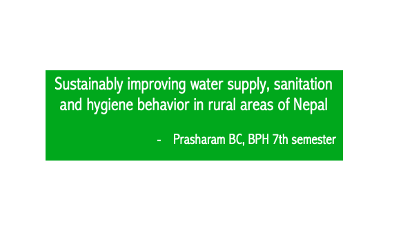 Sustainably improving water supply, sanitation and hygiene behavior in rural areas of Nepal
