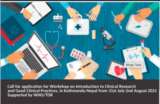 Call for Application: Workshop on Introduction to Clinical Research and GCP