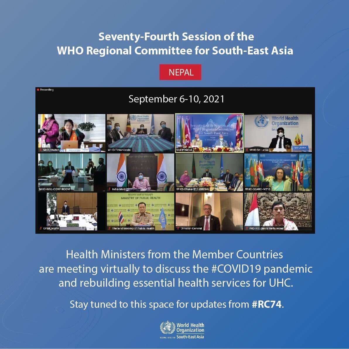 WHO South-East Asia Regional Committee meeting begins