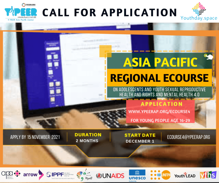 Call for Application! Asia Pacific Regional Ecourse on Adolescents and Youth SRHR and Mental Health 4.0