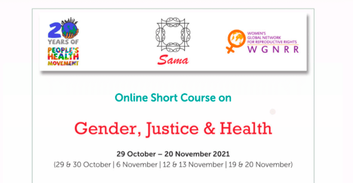 International People’s Health University: Online Short Course on Gender, Justice & Health