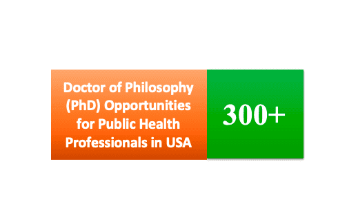 Doctor of Philosophy (PhD) Opportunities for Public Health Professionals in USA