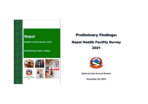 Preliminary Findings: Nepal Health Facility Survey 2021