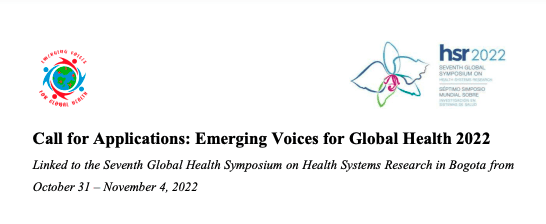 Call for Applications: Emerging Voices for Global Health 2022