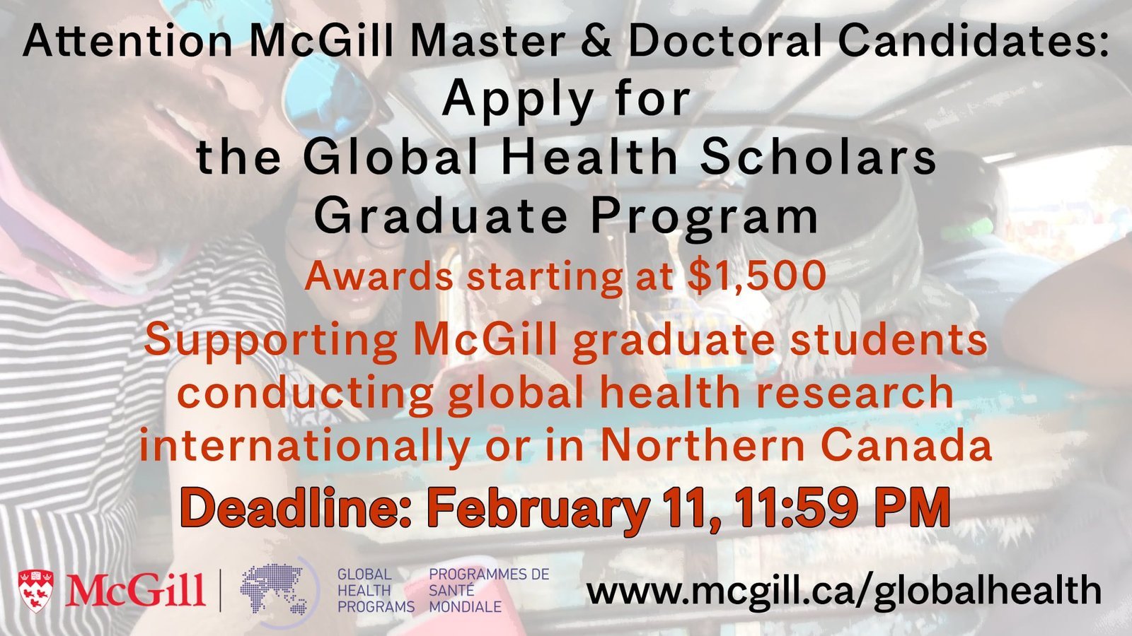 McGill Global Health Scholars – Graduate Program