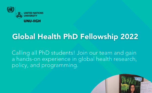 Global Health PhD Fellowship 2022
