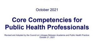 Core Competencies for Public Health Professionals