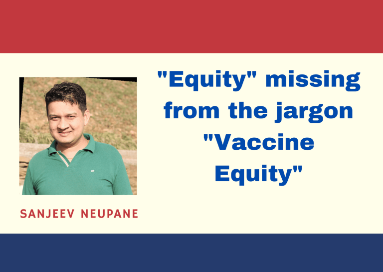 “Equity”​ missing from the jargon “Vaccine Equity”​