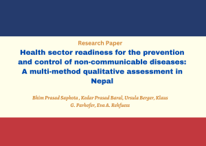 Health sector readiness for the prevention and control of NCDs: A multi-method qualitative assessment in Nepal