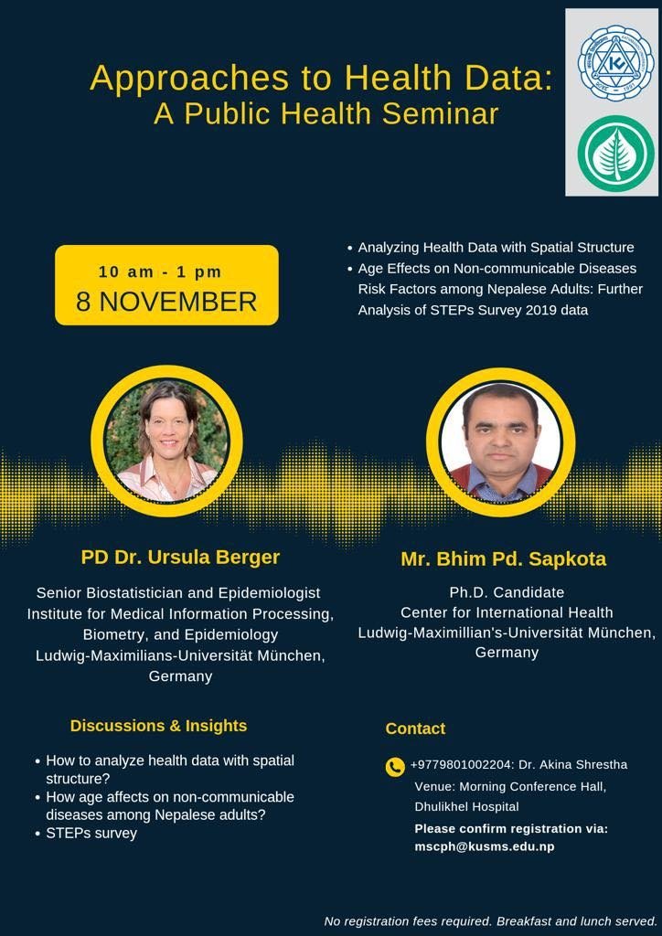 Event Info: Approaches to Health Data: A Public Health Seminar