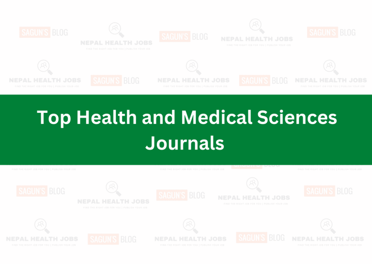 Top Health and Medical Sciences Journals