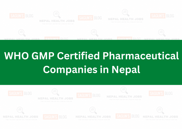 Updated List of WHO GMP Certified Pharmaceutical Companies in Nepal