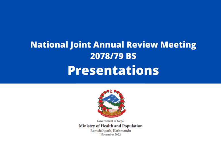 National Joint Annual Review Meeting Presentation Slides
