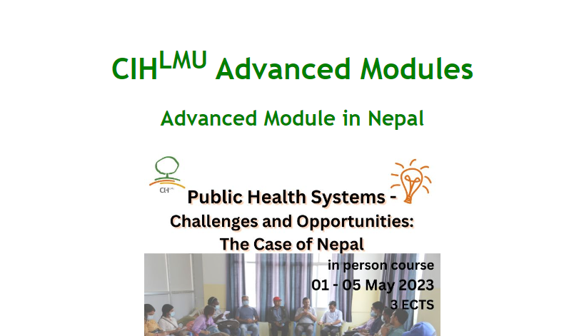 Call for Applications! Public Health Systems-Challenges and Opportunities: The Case of Nepal