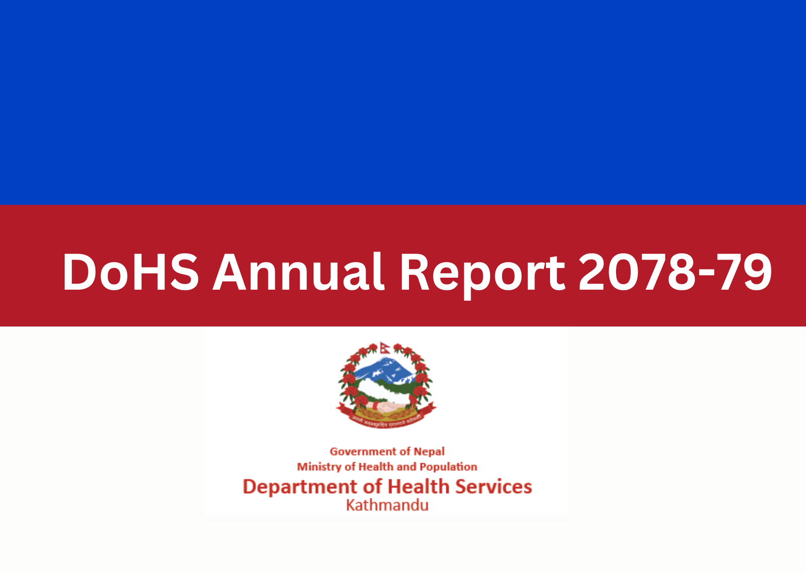 Department Health Services (DoHS) Annual Report 2078/79 (2021/22)