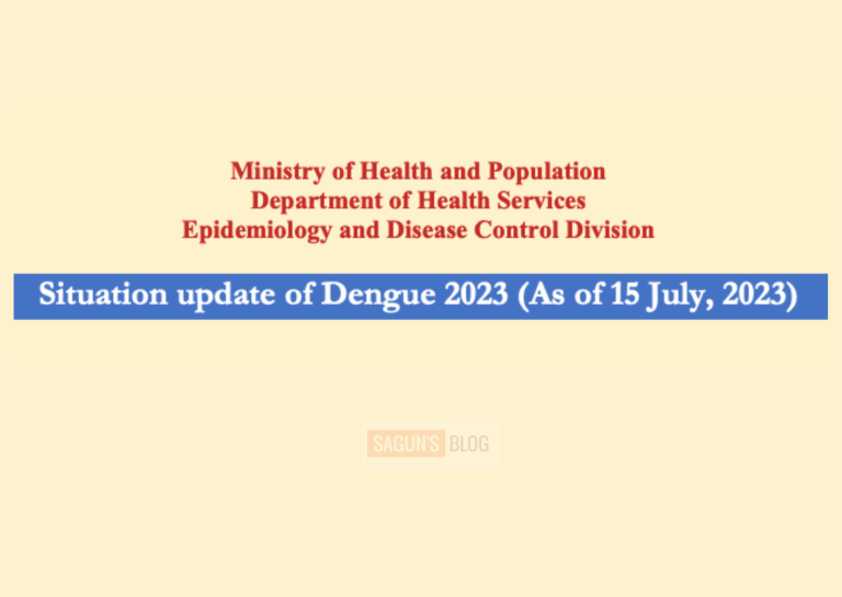 Situation update of Dengue in Nepal (As of 15 July, 2023)