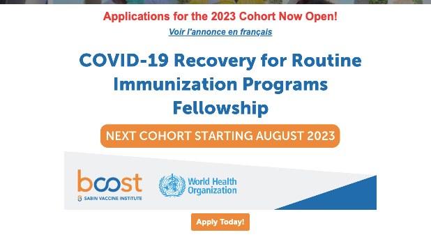 2023 COVID-19 Recovery for Routine Immunization Programs Fellowship
