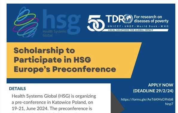 Call for application for HSG Europe pre-conference scholarships