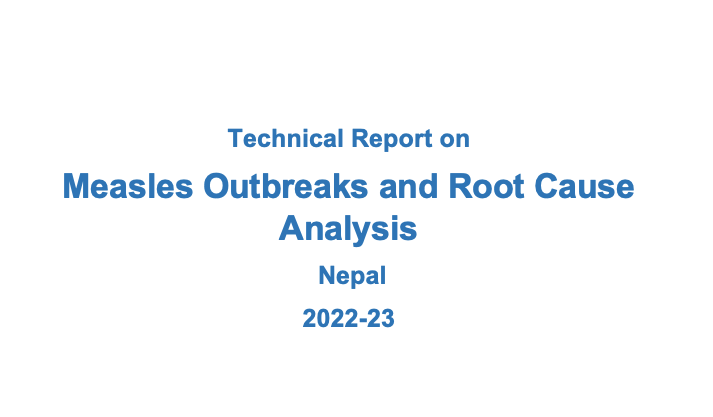 Recommendations of Measles Outbreaks and Root Cause Analysis 2022-23