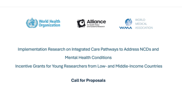 Call for proposals: Implementation research on integrated care pathways to address NCDs and mental health conditions