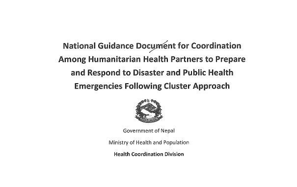 National Guidance for Coordination Among Humanitarian Health Partners