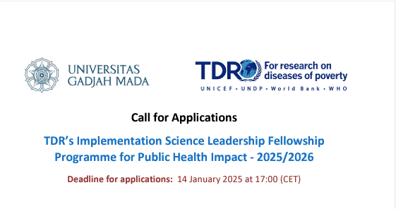 TDR’s Implementation Science Leadership Fellowship Programme for Public Health Impact (Universitas Gadjah Mada)