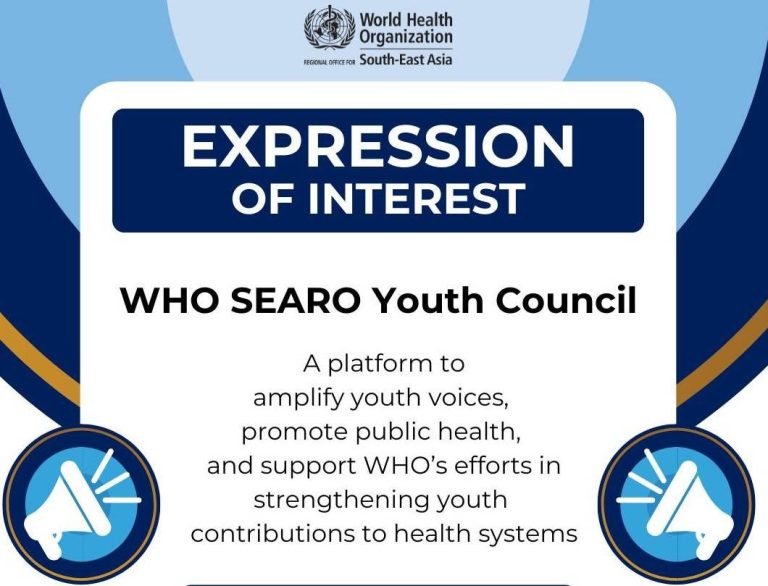 Expression of interest – WHO SEARO Youth Council