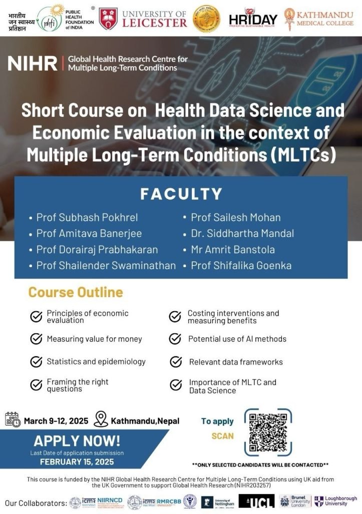 Multiple Long Term conditions, Health Data Science and Economic Evaluation Workshop