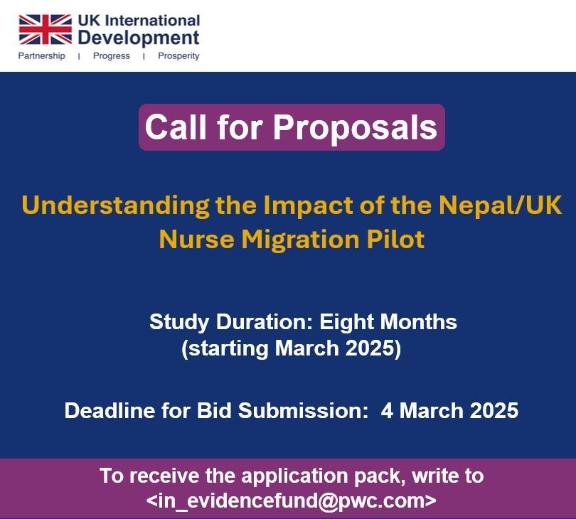 Call for Proposals: Understanding the Impact of the Nepal/UK Nurse Migration pilot