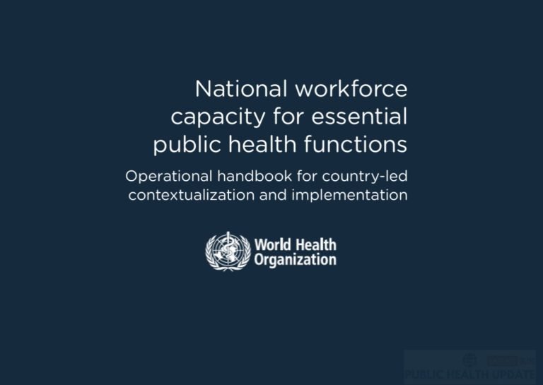 National workforce capacity for essential public health functions: Operational handbook for country-led contextualization and implementation
