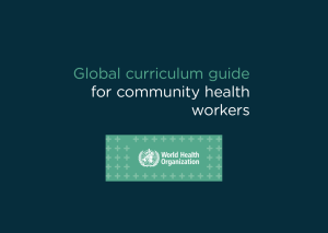 Global curriculum guide for community health workers