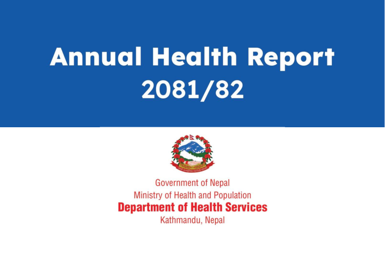 DoHS Annual Health Report 2081/82