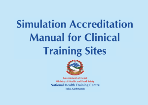 Simulation Accreditation Manual for Clinical Training Sites